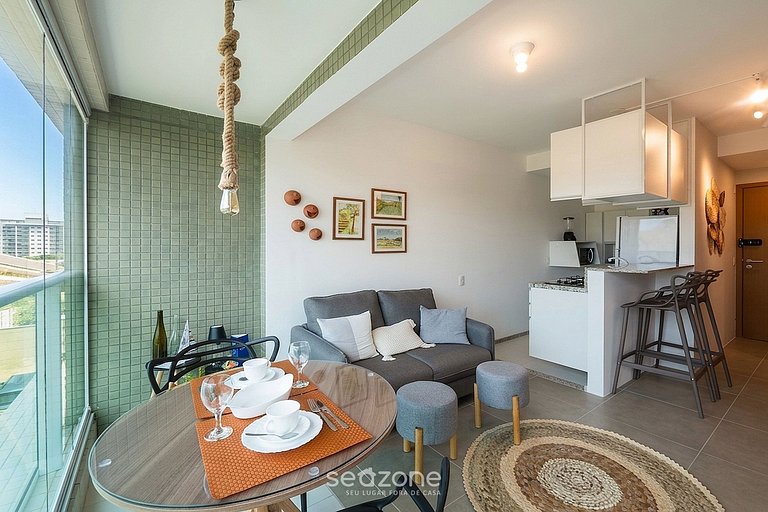 Apto. c/ Balcón en Condo. c/ Piscina APG0203