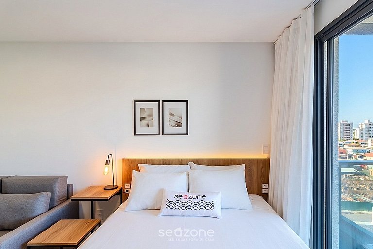 Estudio c/ Balcón en Condo. c/ Piscina PSO0911