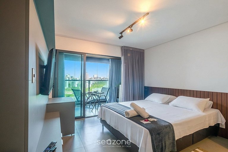 Studio c/ Balcón y Vista Mar en Condo. ARU1017