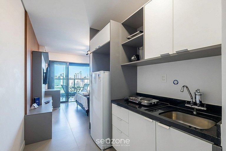 Studio c/ Balcón y Vista Mar en Condo. ARU1017