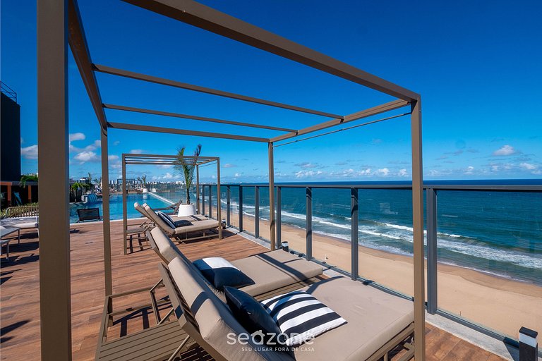 Studio c/ Balcón y Vista Mar en Condo. ARU1017