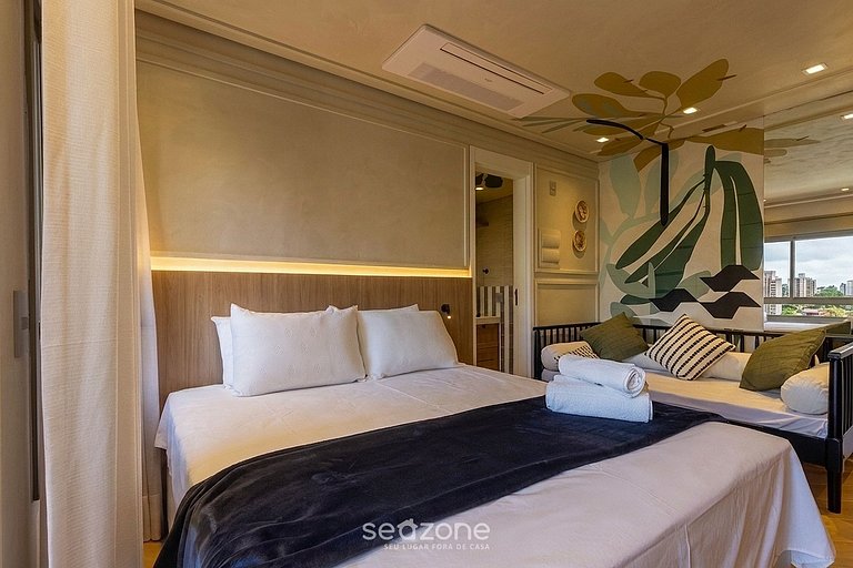 Studio c/ Varanda e Vista Cid. em Cond. GLA0101