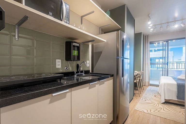 Studio c/ Varanda em Cond. c/ Piscina TCN0509