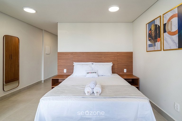Estudio c/ Balcón en Condo. c/ Piscina MSU0604