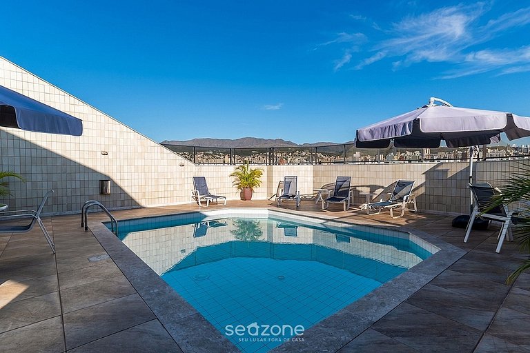 Apto. em Cond. c/ Piscina e Vista Cid. GUI1004