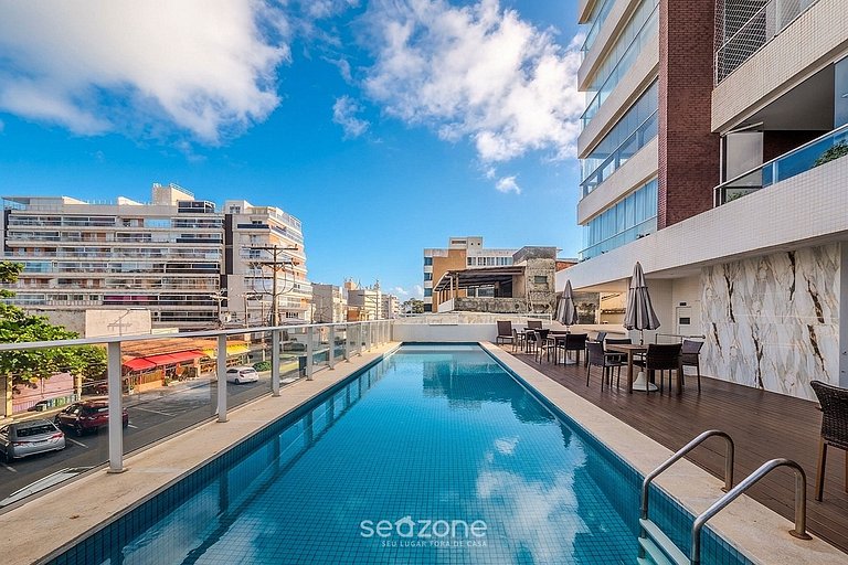 Studio c/ Varanda em Cond. c/ Piscina SEV0406