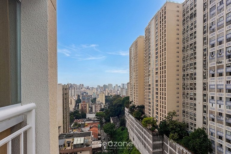Studio c/ Varanda e Vista Cid. MQL1604