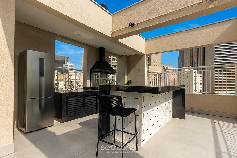 Studio c/ Varanda e Vista Cid. MQL1604
