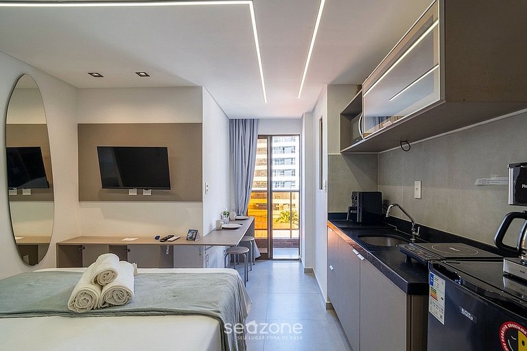 Conforto c/ Varanda em Cond. c/ Piscina FLS0306