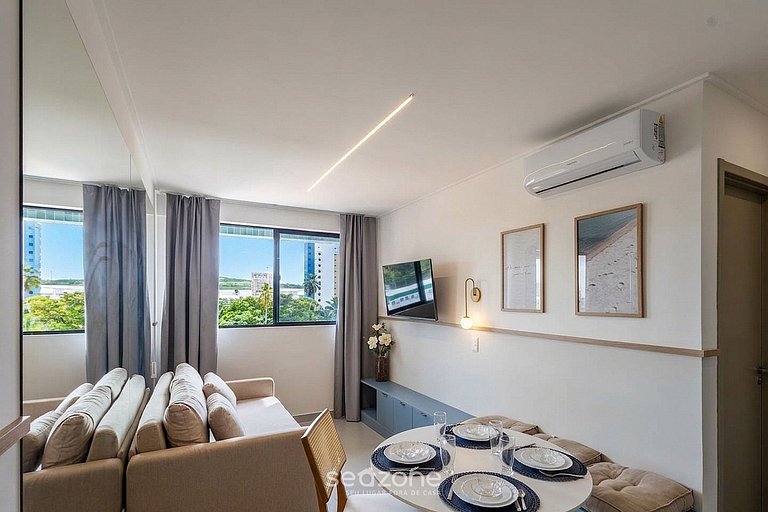 Apt c/ vista de la ciudad 150m de la playa LOE0315