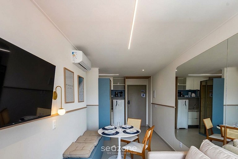 Apt c/ vista da cidade a 150m da praia LOE0315
