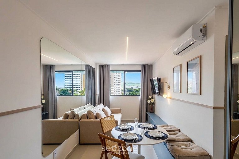 Apt c/ vista de la ciudad 150m de la playa LOE0315