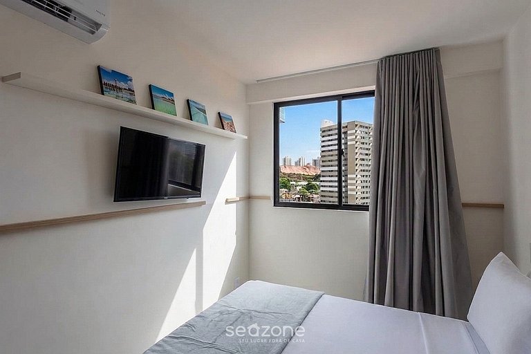 Apt c/ vista da cidade a 150m da praia LOE0315