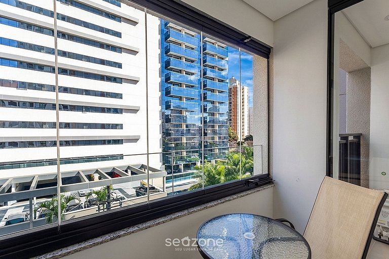 Studio c/ Varanda em Cond. c/ Piscina SRU0505