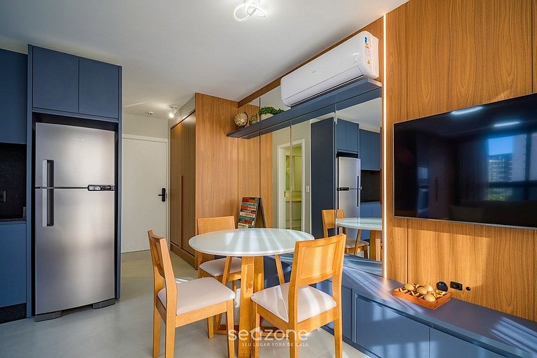 Studio em Cond. c/ Piscina e Vista Cid. OGD0804