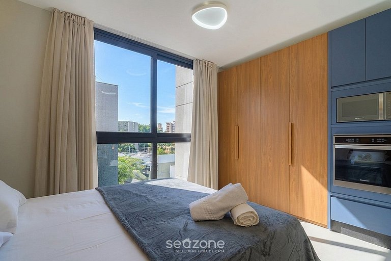 Studio em Cond. c/ Piscina e Vista Cid. OGD0804
