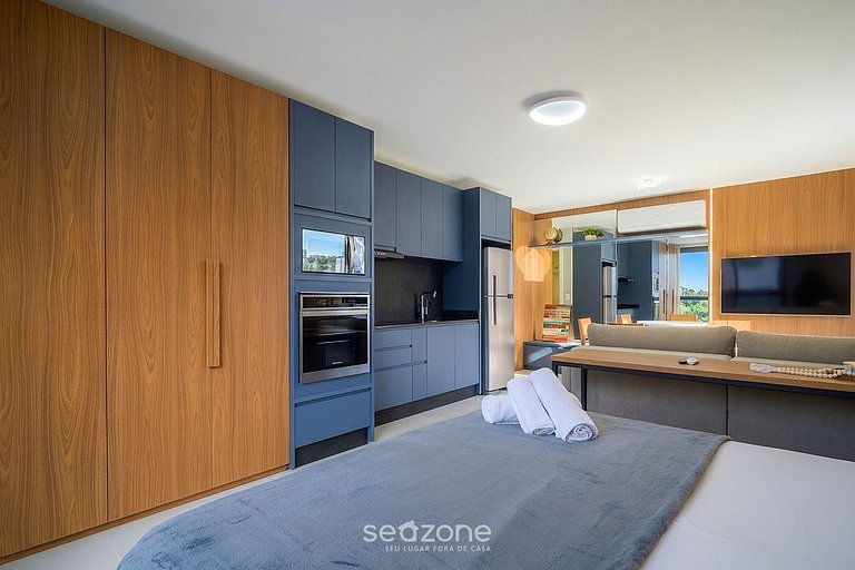 Studio em Cond. c/ Piscina e Vista Cid. OGD0804
