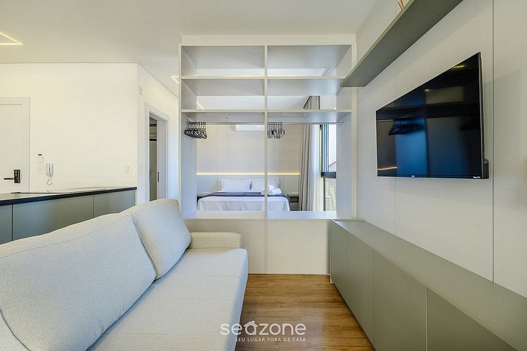 Apartamento em condomínio a 180 m da praia SFR0401