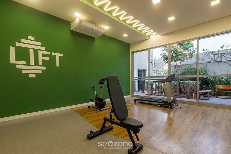 Studio c/ Varanda e Vista Cid. em Cond. DOS0102