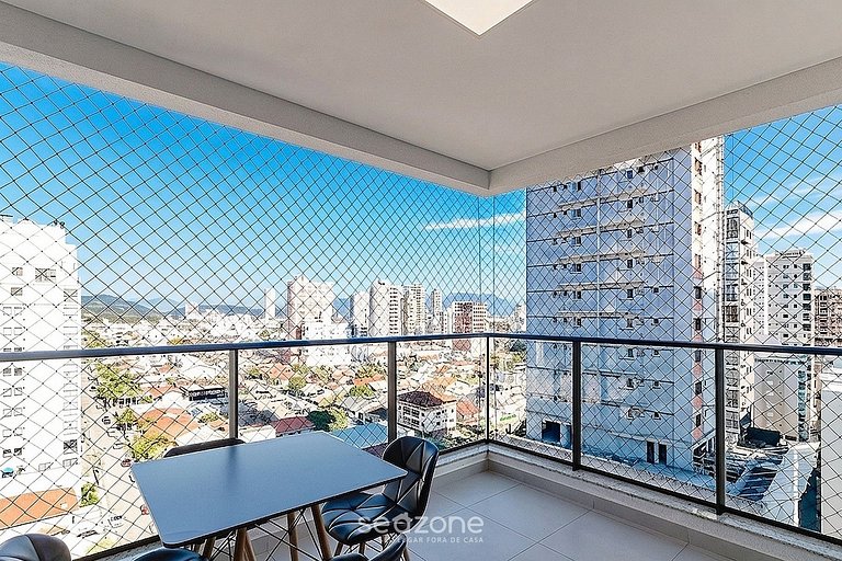 Apto. c/ Balcón y Vista Mar en Perequê INR1103