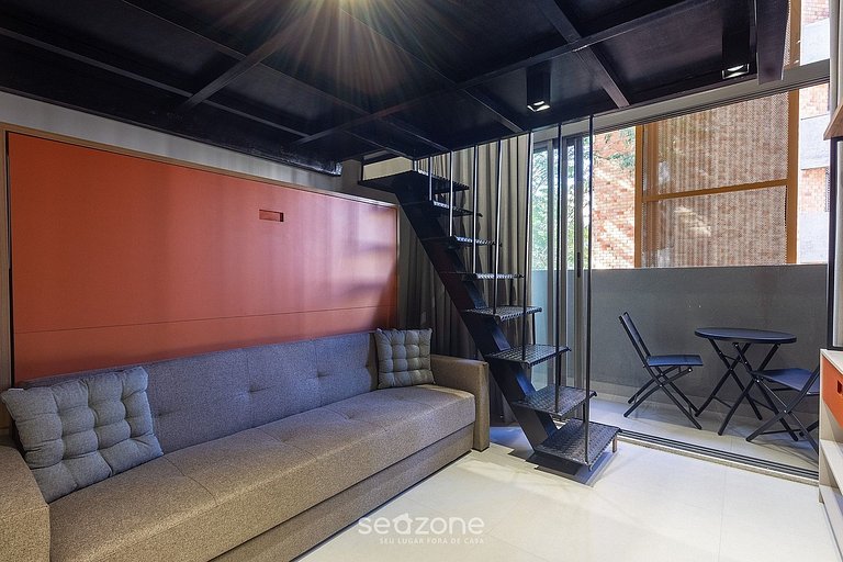 Studio c/ Varanda em Cond. c/ Piscina MSI0307