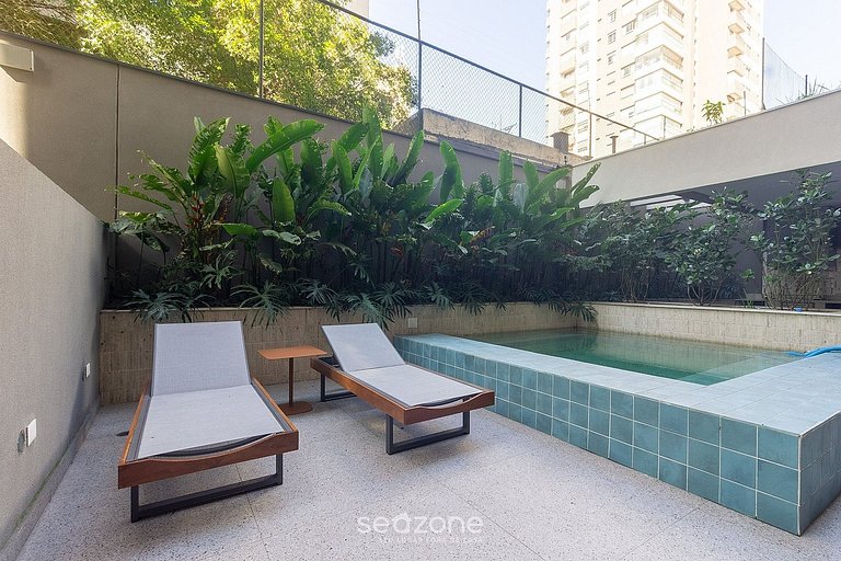 Studio c/ Balcón en Condo. c/ Piscina MSI0307