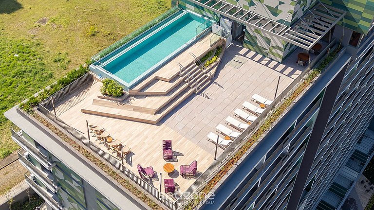 Varanda e vista da cidade próx. ao shopping AET623