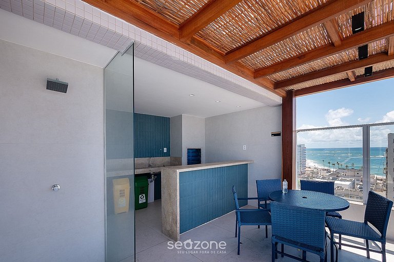 Studio em Cond. c/ Piscina e Vista Mar SAA0217