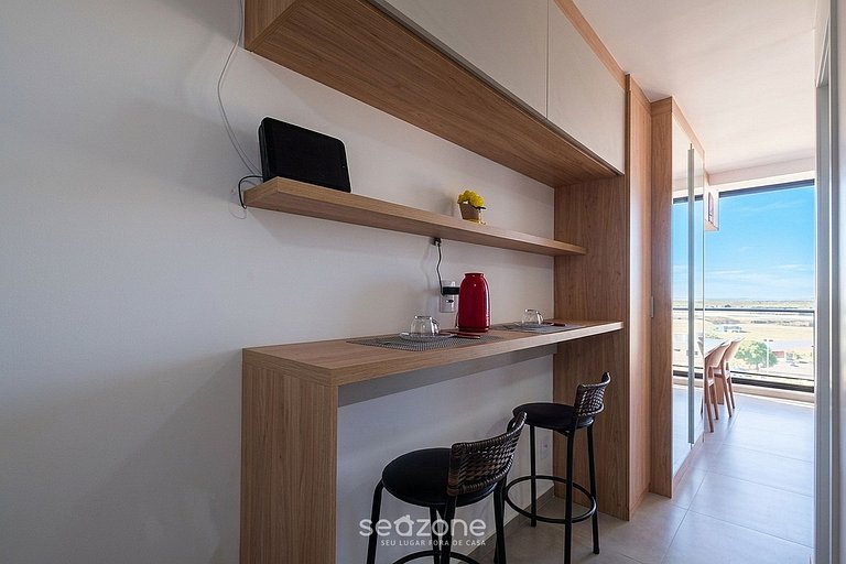 Studio em Cond. c/ Piscina e vista Mar CLF0601