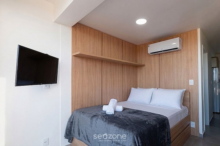 Studio em Cond. c/ Piscina e vista Mar CLF0601