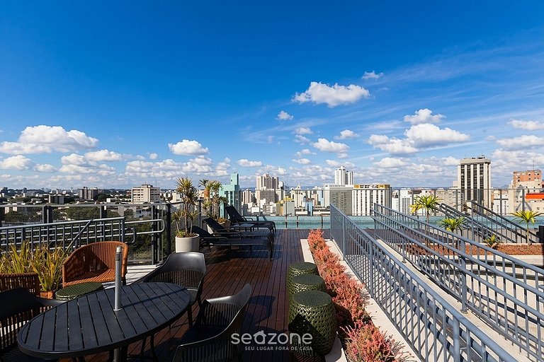 Studio em Cond. c/ Piscina e Vista Cid. TRM1504