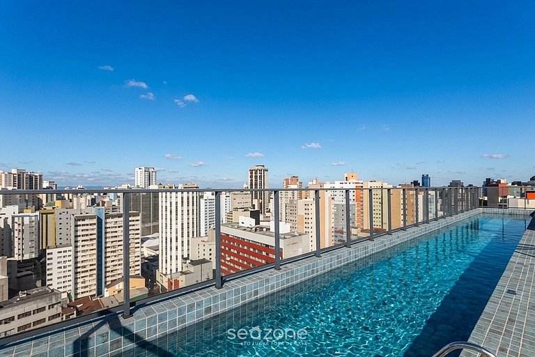 Studio em Cond. c/ Piscina e Vista Cid. TRM1504