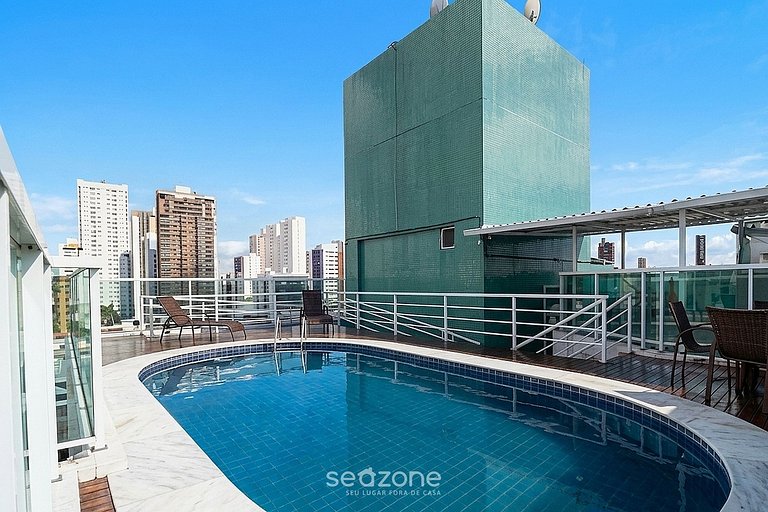 Apto. em Cond. c/ Piscina e Vista Mar WFT0602