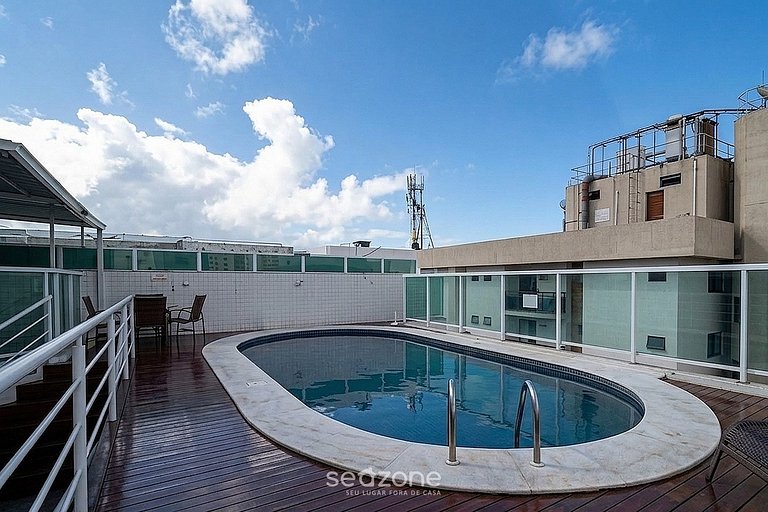 Apto. em Cond. c/ Piscina e Vista Mar WFT0602