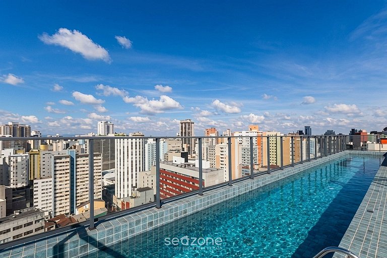 Studio em Cond. c/ Piscina e Vista Cid. TRM1504