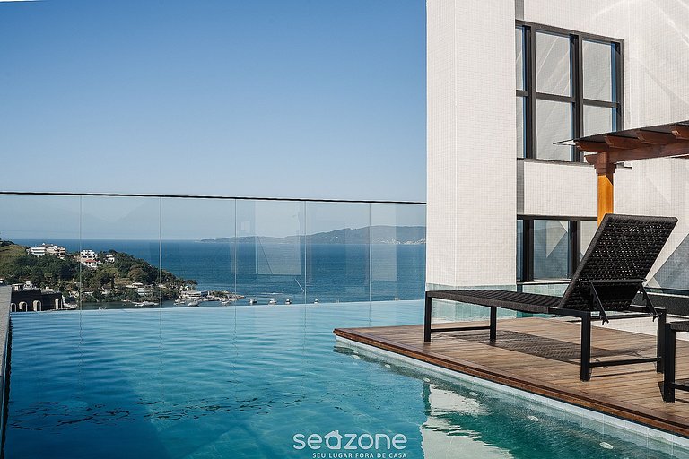 Depto vista mar c/ piscina 280m playa MHFB1307