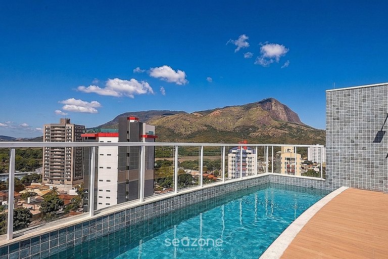 Studio em Cond. c/ Piscina e Vista Cid. MSU0903