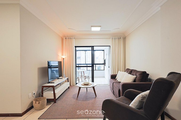 Apartamento con balcón y vista al mar a 50 metros de la play