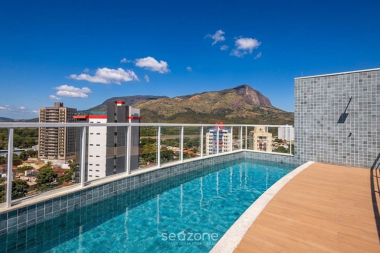 Studio em Cond. c/ Piscina e Vista Cid. MSU1102