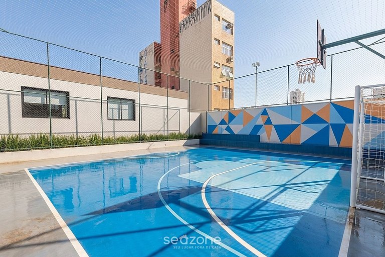 Studio em Cond. c/ Piscina e Vista Cid. SRU3308