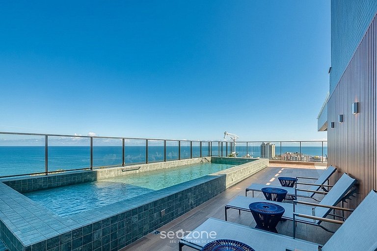 Apto. en Condo. c/ Piscina y Vista Mar EDF0907