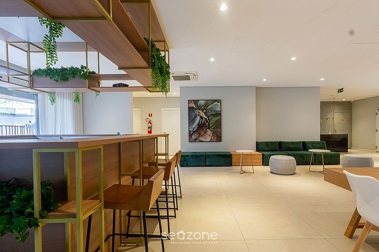 Studio em Cond. c/ Vista Cid. e Coworking PUA0130