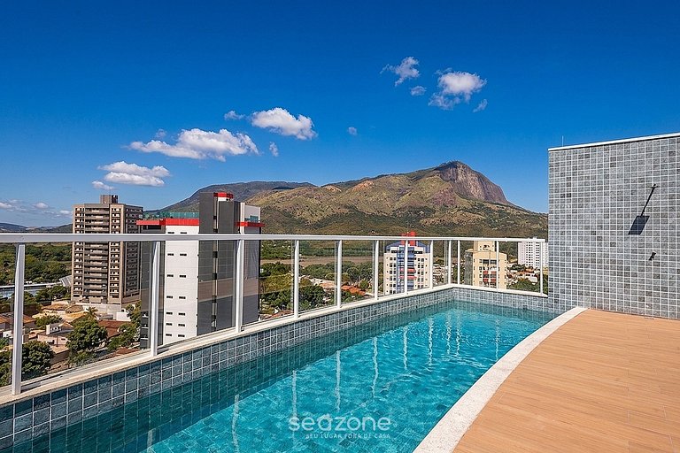 Studio em Cond. c/ Piscina e Vista Cid. MSU0405