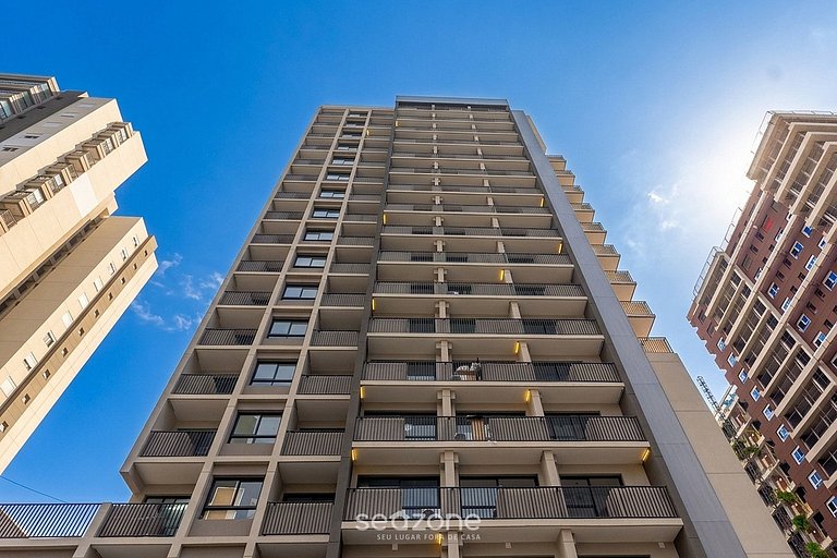 Studio em Cond. c/ Piscina e Vista Cid. OPL0909