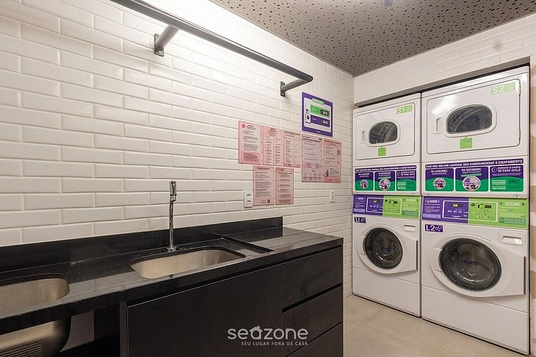 Studio em Cond. c/ Piscina e Vista Cid. OPL0909