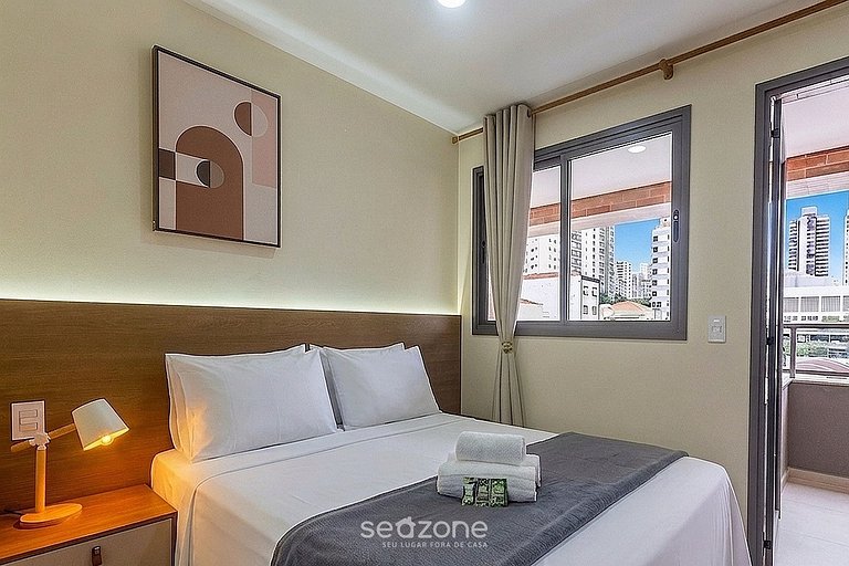 Studio c/ Varanda em Cond. c/ Piscina AIM0406