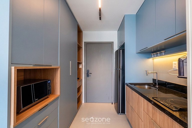 Studio em Cond. c/ Piscina e Vista Mar BEA1509