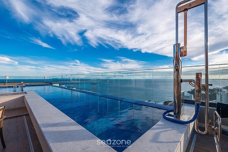 Studio em Cond. c/ Piscina e Vista Mar BEA1509