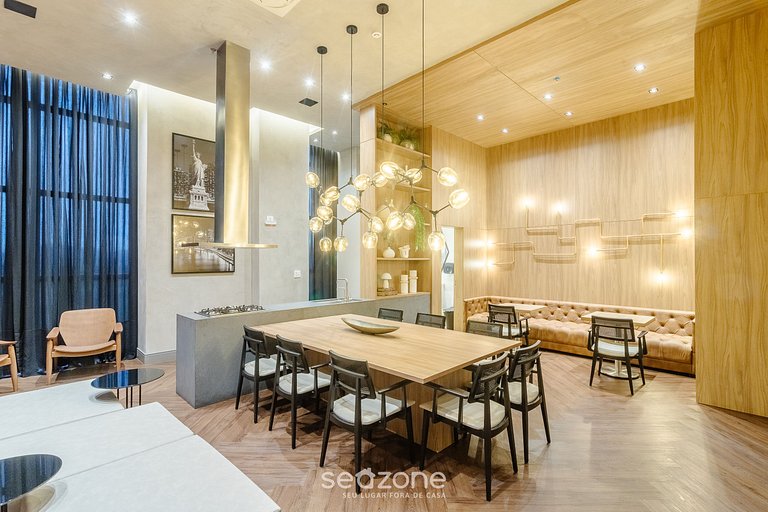 Studio em Cond. c/ Piscina e Vista Cid. FFS0704