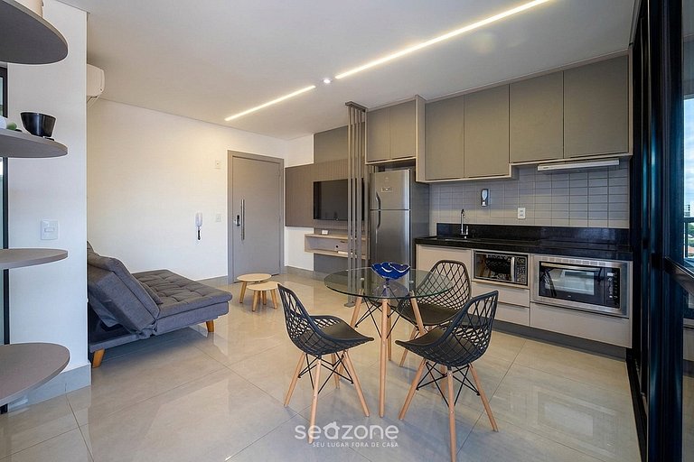 Studio em Cond. c/ Piscina e Vista Cid. VEO0507